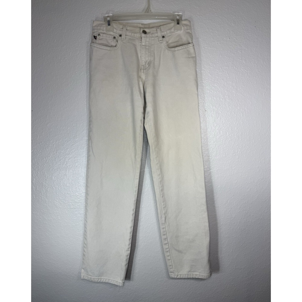 Polo Jeans Co Ralph Lauren Saturday Jean Women's Size 4x30 Beige Vtg Y2K Cotton